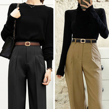 Load image into Gallery viewer, Women Genuine Leather Belt Simple Elegant Style Versatile Black Jeans Belt Daily Fashion Accessories
