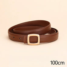 Load image into Gallery viewer, Women Genuine Leather Belt Simple Elegant Style Versatile Black Jeans Belt Daily Fashion Accessories
