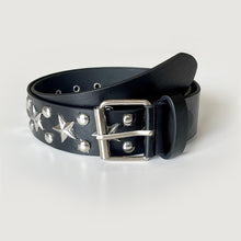 Load image into Gallery viewer, Punk Rock Rivet Studded Belt Adjustable Hollow Decoration Black Fashion Women Waist Belt Accessories
