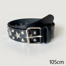 Load image into Gallery viewer, Punk Rock Rivet Studded Belt Adjustable Hollow Decoration Black Fashion Women Waist Belt Accessories
