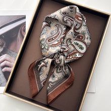 Load image into Gallery viewer, Paisley Cashew Print Women Scarf Silk Feel All Season Versatile Square Headscarf Shawl Body Clothing Accessories

