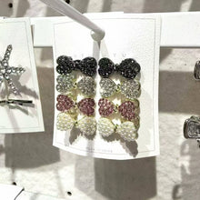 Load image into Gallery viewer, Mini Grey Rhinestone Bow Hair Clip Luxury Duckbill Side Clip Women Fashion Bangs Broken Hair Clip Accessories
