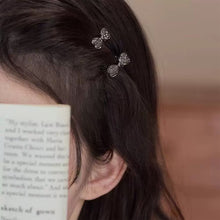 Load image into Gallery viewer, Mini Grey Rhinestone Bow Hair Clip Luxury Duckbill Side Clip Women Fashion Bangs Broken Hair Clip Accessories
