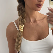 Load image into Gallery viewer, Punk Metal Braid Shaped Elastic Hair Tie Y2K Style Women Headband Fashion Hair Accessories

