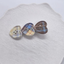 Load image into Gallery viewer, Sweet Plaid Heart Button Duckbill Clip Cute Side Bangs Hair Clip Girls Fashion Hair Accessories
