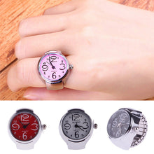 Load image into Gallery viewer, New Creative Fashion Lady Girl Steel Round Elastic Quartz Finger Ring Watch
