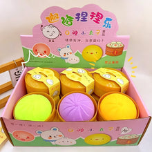 Load image into Gallery viewer, Stress Relief Squeeze Fun Soft Gel Venting Bun With Steaming Basket Hand-Squeeze Soft Gel Squeezing Toy For Adults And Children
