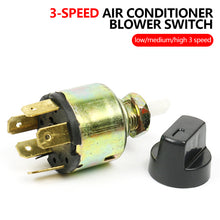 Load image into Gallery viewer, 3 Position Automotive Air Conditioning Blower Switch 3 Speed AC Control Plastic Rotation Knob Universal AC Control for 12V 24V Car Truck
