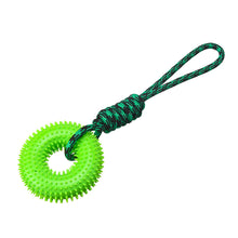 Load image into Gallery viewer, TPR Spiky Ring Dog Toy Squeaky Chew Toy for Large Breed Dogs Durable Teeth Cleaning Massage Toy Heavy Duty Interactive Puppy Biting Ring
