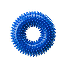 Load image into Gallery viewer, TPR Spiky Ring Dog Toy Squeaky Chew Toy for Large Breed Dogs Durable Teeth Cleaning Massage Toy Heavy Duty Interactive Puppy Biting Ring
