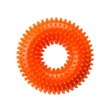 Load image into Gallery viewer, TPR Spiky Ring Dog Toy Squeaky Chew Toy for Large Breed Dogs Durable Teeth Cleaning Massage Toy Heavy Duty Interactive Puppy Biting Ring
