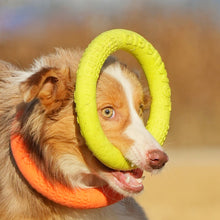 Load image into Gallery viewer, Dog Agility Flying Ring Toy for Medium Large Dogs Soft Chew Resistant Bite Proof Outdoor Park Water Beach Interactive Pet Training Flying Ring
