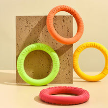 Load image into Gallery viewer, Dog Agility Flying Ring Toy for Medium Large Dogs Soft Chew Resistant Bite Proof Outdoor Park Water Beach Interactive Pet Training Flying Ring

