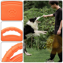 Load image into Gallery viewer, Floating Dog Flying Disc Toy Interactive Pet Flyer Throwing Disc for Outdoor Beach Pool Fetch Durable Easy Grip Steering Wheel Design for Medium Large Dogs
