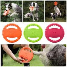 Load image into Gallery viewer, Floating Dog Flying Disc Toy Interactive Pet Flyer Throwing Disc for Outdoor Beach Pool Fetch Durable Easy Grip Steering Wheel Design for Medium Large Dogs

