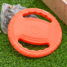Load image into Gallery viewer, Floating Dog Flying Disc Toy Interactive Pet Flyer Throwing Disc for Outdoor Beach Pool Fetch Durable Easy Grip Steering Wheel Design for Medium Large Dogs

