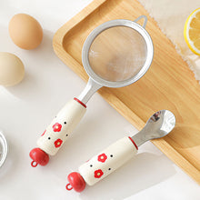 Load image into Gallery viewer, Dopamine Kitchen Baby Food Tool Stainless Steel Egg Yolk Separator Mesh Sieve Filter Spoon Complementary Food Utensils
