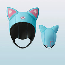 Load image into Gallery viewer, 3mm Neoprene Cat Ears Swimming Cap Diving Hood Waterproof Women Wetsuit Hat For Snorkeling Surfing Water Sports Swimming Supplies

