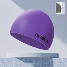 Load image into Gallery viewer, Silicone Waterproof Swimming Cap Solid Color Enlarged Swimming Cap Bathing Caps Beach Swimming Snorkeling Suits Supplies
