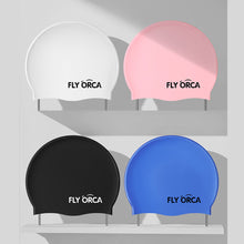 Load image into Gallery viewer, Silicone Waterproof Swimming Cap Solid Color Enlarged Swimming Cap Bathing Caps Beach Swimming Snorkeling Suits Supplies
