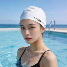 Load image into Gallery viewer, Silicone Waterproof Swimming Cap Solid Color Enlarged Swimming Cap Bathing Caps Beach Swimming Snorkeling Suits Supplies
