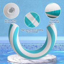 Load image into Gallery viewer, U Shaped Striped PVC Inflatable Swimming Ring Arch Pool Float For Summer Beach Water Party Supplies

