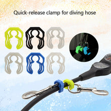 Load image into Gallery viewer, Luminous Quick Release Diving Pipe Clamp Hose Fixed Hook BCD Diving Accessories
