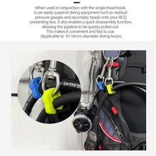 Load image into Gallery viewer, Luminous Quick Release Diving Pipe Clamp Hose Fixed Hook BCD Diving Accessories
