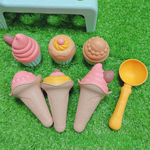Load image into Gallery viewer, Wheat Straw Ice Cream Kids Beach Toy Set Eco Friendly Play Sand Tools Outdoor Kid Game Toy Gifts
