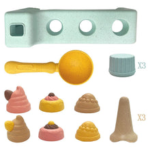 Load image into Gallery viewer, Wheat Straw Ice Cream Kids Beach Toy Set Eco Friendly Play Sand Tools Outdoor Kid Game Toy Gifts

