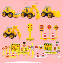 Load image into Gallery viewer, Construction Vehicle Cake Topper Excavator Crane Tractor Cake Decoration For Boys Birthday Baby Shower Party
