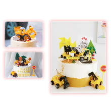 Load image into Gallery viewer, Construction Vehicle Cake Topper Excavator Crane Tractor Cake Decoration For Boys Birthday Baby Shower Party
