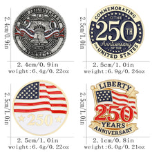Load image into Gallery viewer, US 250th Anniversary Alloy Brooch Patriotic Commemorative Lapel Pin Clothing Accessories Jewelry Gift
