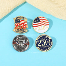 Load image into Gallery viewer, US 250th Anniversary Alloy Brooch Patriotic Commemorative Lapel Pin Clothing Accessories Jewelry Gift
