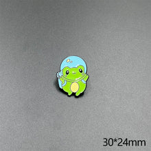 Load image into Gallery viewer, Cute Animal Enamel Pin Fox Cat Dinosaur Frog Lapel Badge Bag Clothing Accessory Garmnt DIY Supplies Gift
