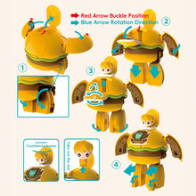 Load image into Gallery viewer, Creative Educational Deformation Robot Toy for Kids Food Simulation Hamburger Model Action Figure with Movable Parts for Boys &amp; Girls Gift
