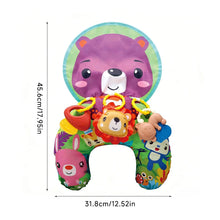 Load image into Gallery viewer, Baby Tummy Time Pillow Montessori Sensory Training Pillow with Teether Rattle for Newborn 0-12 Months
