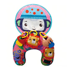 Load image into Gallery viewer, Baby Tummy Time Pillow Montessori Sensory Training Pillow with Teether Rattle for Newborn 0-12 Months
