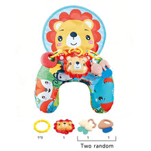 Load image into Gallery viewer, Baby Tummy Time Pillow Montessori Sensory Training Pillow with Teether Rattle for Newborn 0-12 Months
