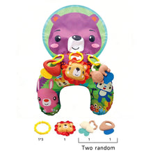 Load image into Gallery viewer, Baby Tummy Time Pillow Montessori Sensory Training Pillow with Teether Rattle for Newborn 0-12 Months

