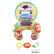 Load image into Gallery viewer, Baby Tummy Time Pillow Montessori Sensory Training Pillow with Teether Rattle for Newborn 0-12 Months
