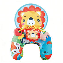 Load image into Gallery viewer, Baby Tummy Time Pillow Montessori Sensory Training Pillow with Teether Rattle for Newborn 0-12 Months

