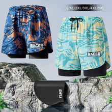 Load image into Gallery viewer, Adult Flat-Leg Quick-Dry Swim Trunks Breathable and Anti-Exposure Double-Layer Shorts Beach Swimming Gear
