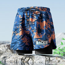 Load image into Gallery viewer, Adult Flat-Leg Quick-Dry Swim Trunks Breathable and Anti-Exposure Double-Layer Shorts Beach Swimming Gear
