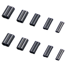 Load image into Gallery viewer, 50PCS Double Brass Fishing Line Fixing Tube Anti-Slip Steel Wire Lock Clip Leader Connector for European Rig

