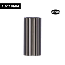 Load image into Gallery viewer, 50PCS Double Brass Fishing Line Fixing Tube Anti-Slip Steel Wire Lock Clip Leader Connector for European Rig
