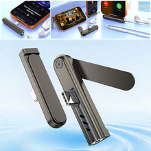Load image into Gallery viewer, Type-C to 3.5mm Audio Adapter Aluminum Alloy Mini Headphone Converter Multifunctional Foldable Phone Stand
