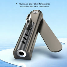 Load image into Gallery viewer, Type-C to 3.5mm Audio Adapter Aluminum Alloy Mini Headphone Converter Multifunctional Foldable Phone Stand
