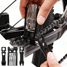 Load image into Gallery viewer, Multifunctional Bicycle Repair Tool Kit Portable Foldable Aluminum Alloy Wrench Screwdriver Chain Breaker for Cycling and Household Use
