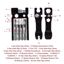 Load image into Gallery viewer, Multifunctional Bicycle Repair Tool Kit Portable Foldable Aluminum Alloy Wrench Screwdriver Chain Breaker for Cycling and Household Use
